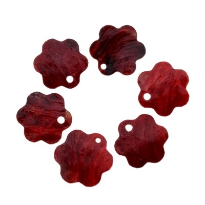 Perlmutt rot gefärbt 12mm / 14Stück Perlmutt rot gefärbt 12mm / 14Stück