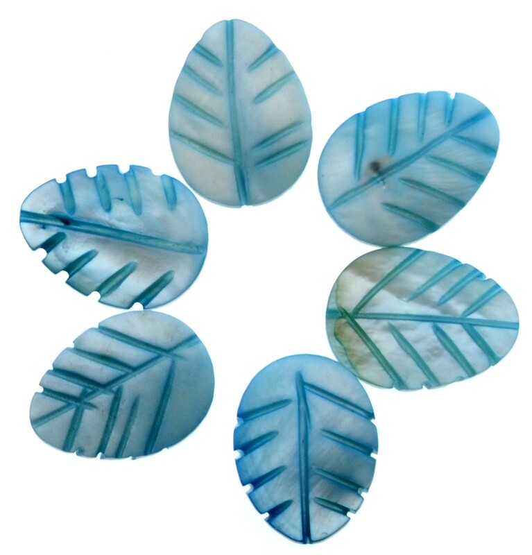 Perlmutt Blätter 15x20mm / 8 Stück Perlmutt Blätter 15x20mm / 8 Stück