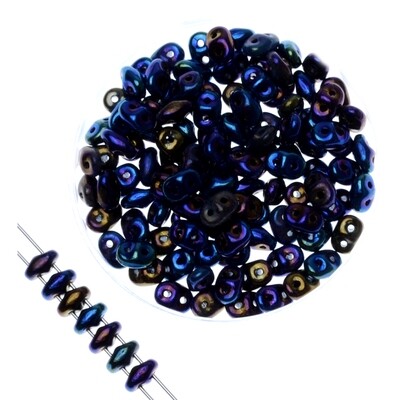 Super Duo Perlen 2,5x5mm d.blau iris /5g Super Duo Perlen 2,5x5mm d.blau iris /5g