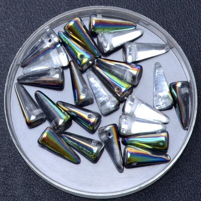 Spikes Perlen 4x10mm crystal vitrail /10 Stück