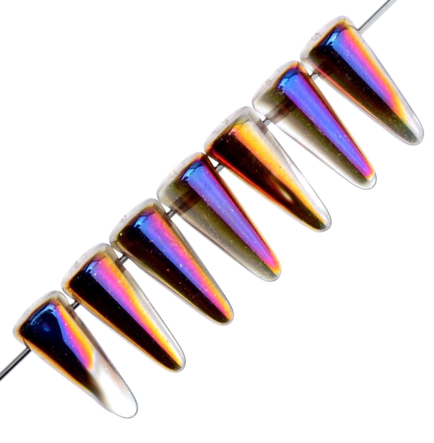 Spikes Perlen  4x10mm crystal sliperit /10 Stück