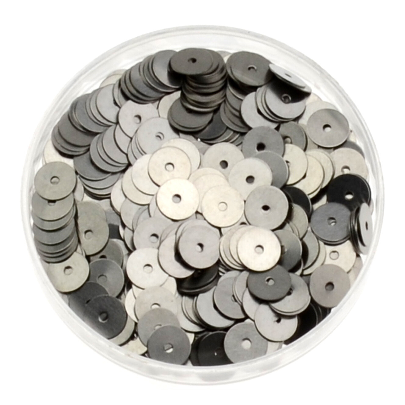 20x Zwischenteil Edelstahl 6 mm rund und flach