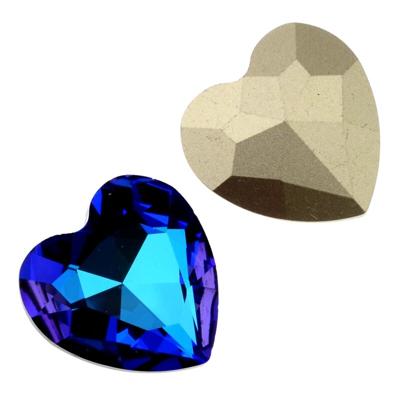 Cabohon  Herz 27mm blau/ 1 Stück