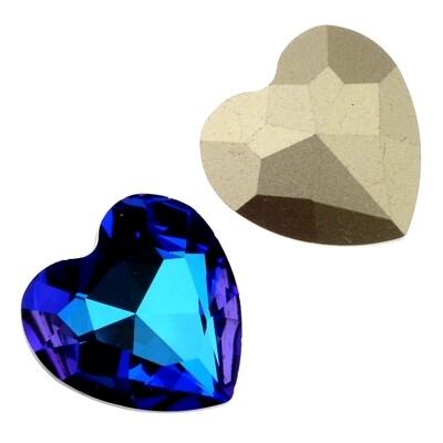 Cabohon  Herz 27mm blau/ 1 Stück