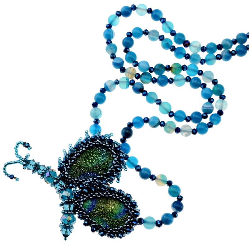 745. Schmuckherstellungs Set  Schmetterling / Kette selber machen DIY Kit mit Perlen + Anleitung + Zubehör