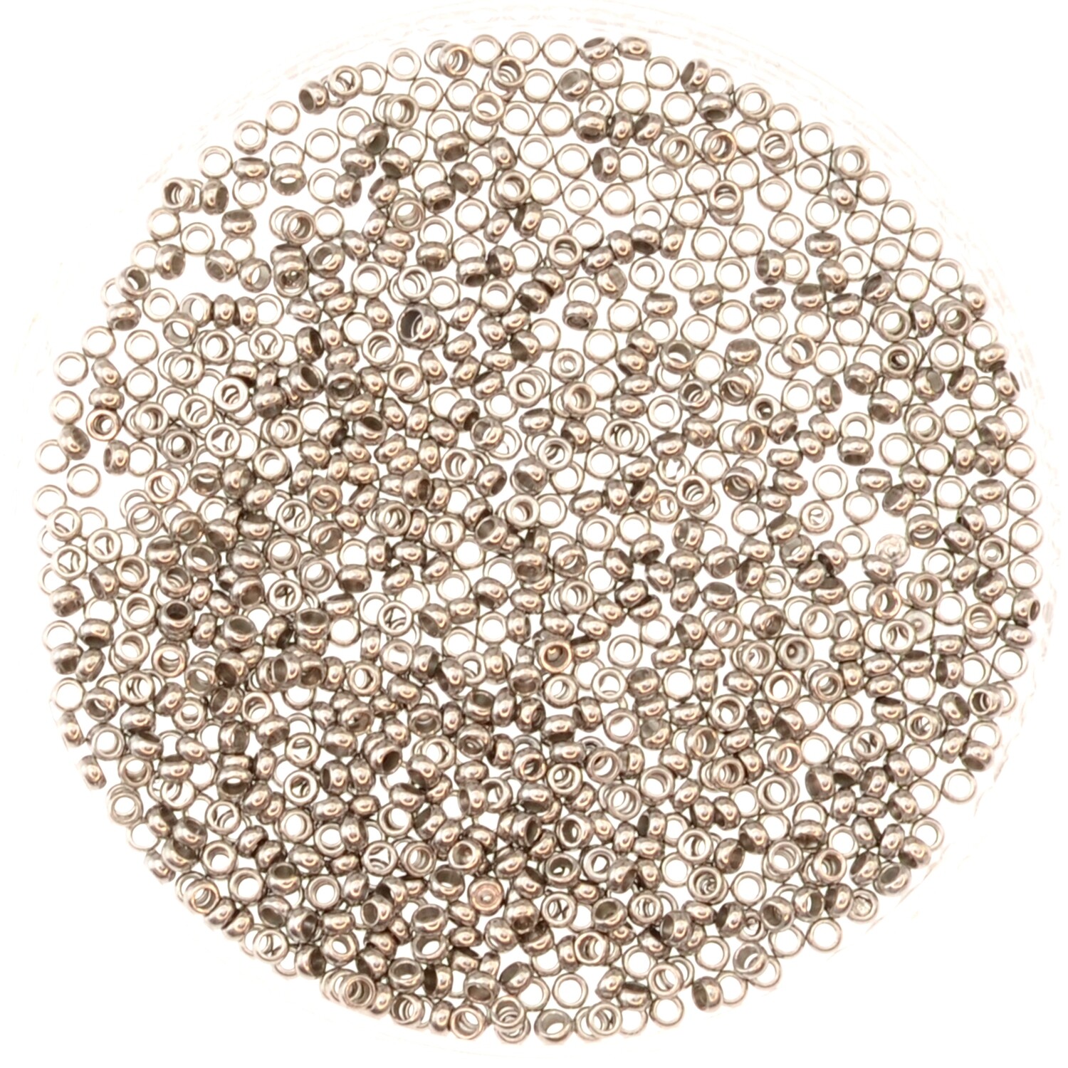 Abstand- oder Quetschperlen aus Edelstahl 1mm / 20 Stück