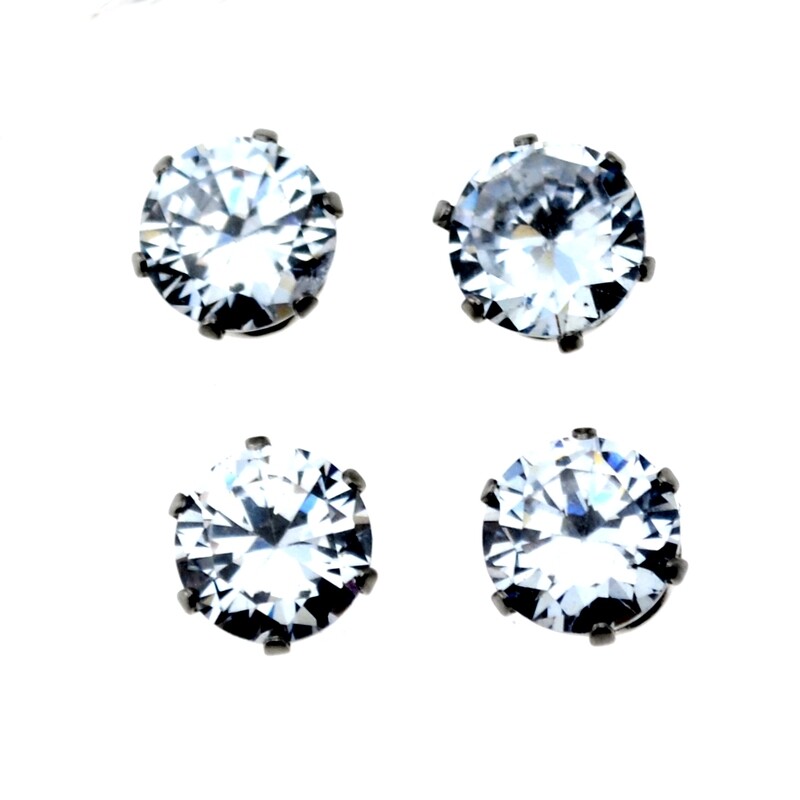 Hochwertige Strass-steine aus Zircona 8mm  Crystal  in der Fassung 8mm zum Aufnähen / 1 Stück