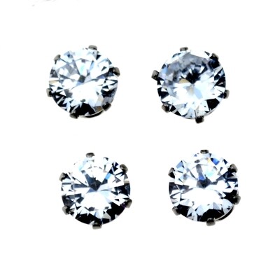 Hochwertige Strass-steine aus Zircona 8mm  Crystal  in der Fassung 8mm zum Aufnähen / 1 Stück