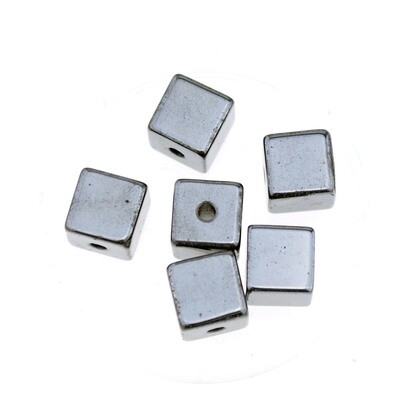 Hämtit Würfel 8mm / 6 Perlen Hämtit Würfel 8mm / 6 Perlen
