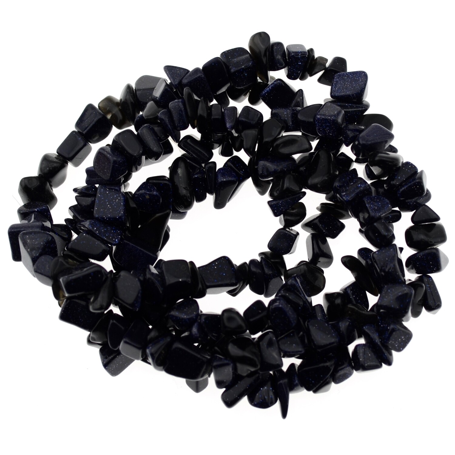 Blaufluss Perlen  Splitter ca. 90 cm/ 1 Strang