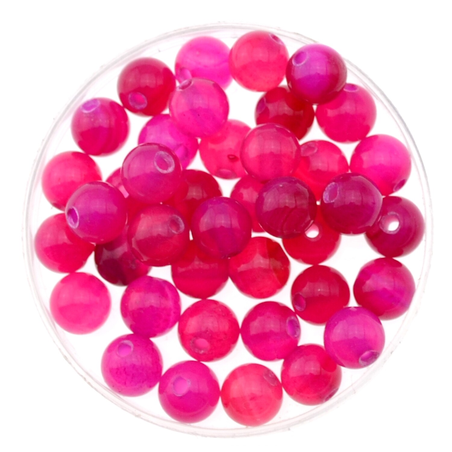 Achat rose gefärbt 6 mm/ 30 Stück