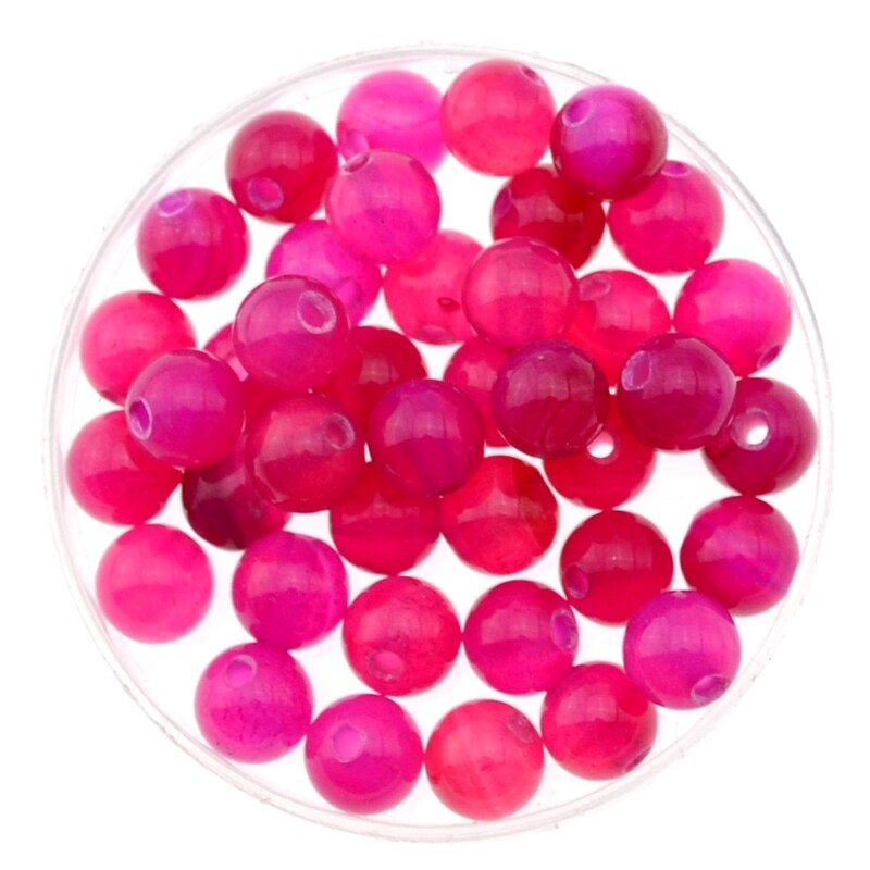 Achat rose gefärbt 6 mm/ 30 Stück