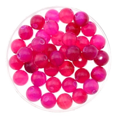 Achat rose gefärbt 6 mm/ 30 Stück