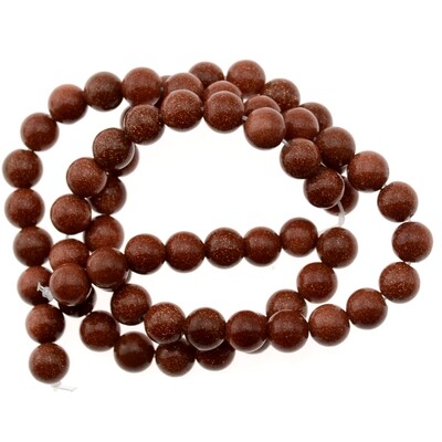 Goldflüss Steinchen 6mm /  Strang mit 66 Stück