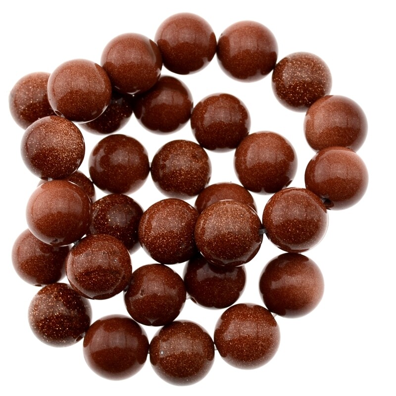 Goldflüss Steinchen 12mm /  4 Stück