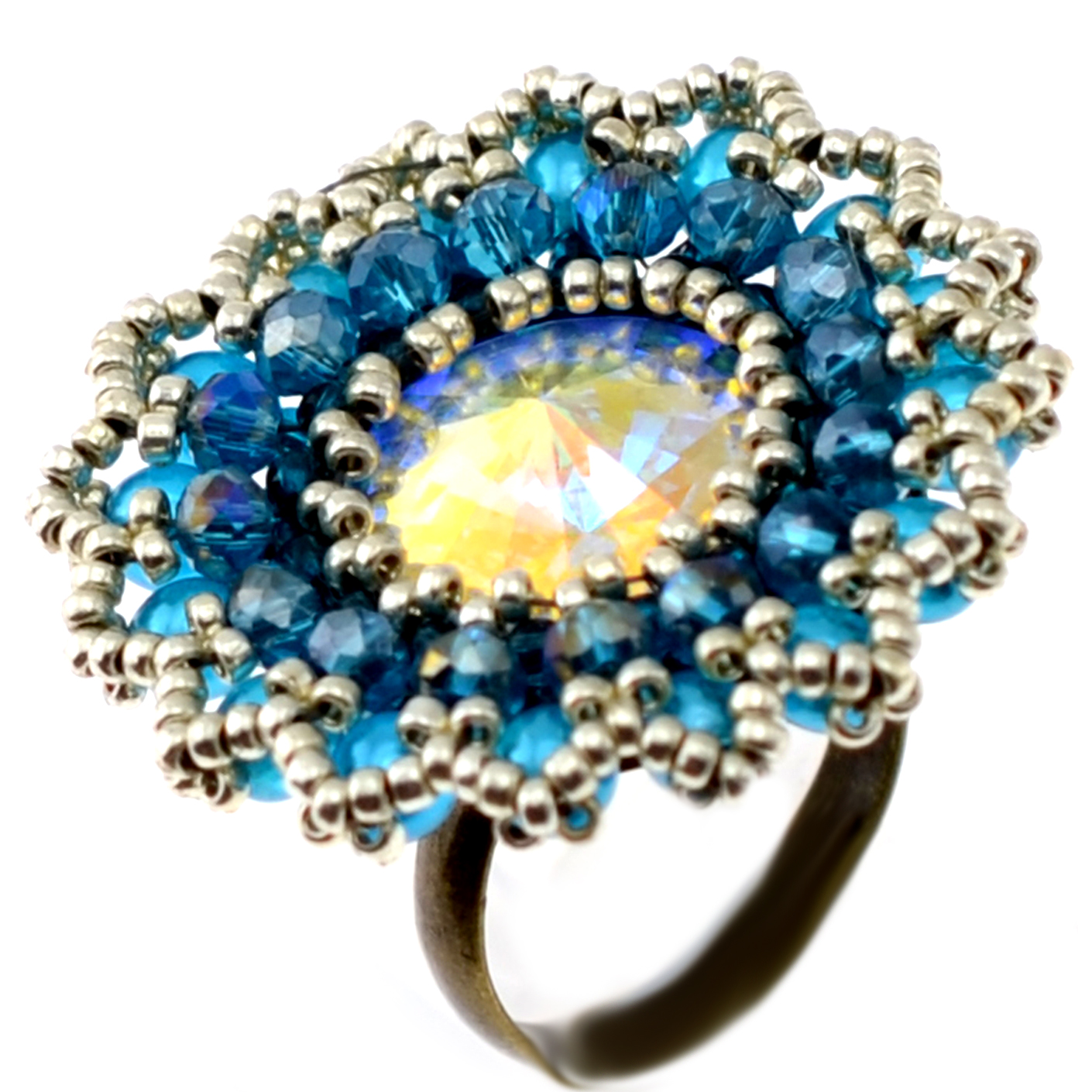 Kit 924 / Perlenring selber machen / DIY Kit mit Perlen + Anleitung + Zubehör