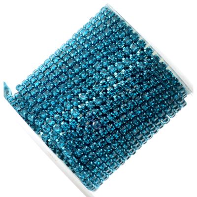Strasskette - Einreihige Strass-Tassenkette für Schmuckherstellung, Hochwertige Glaskristalle, DIY Funkelnde Accessoire Strassband in Metallfassung, Straßsteinkette, Strassborte türkis 2mm / 50cm Strasskette - Einreihige Strass-Tassenkette für Schmuckherstellung, Hochwertige Glaskristalle, DIY Funkelnde Accessoire Strassband in Metallfassung, Straßsteinkette, Strassborte türkis 2mm / 50cm
