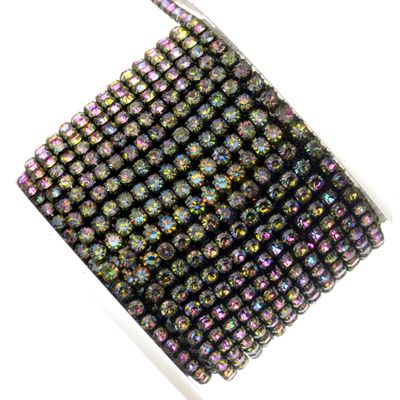 Strasskette - Einreihige Strass-Tassenkette für Schmuckherstellung, Hochwertige Glaskristalle, DIY Funkelnde AccessoireStrassband in Metallfassung, Straßsteinkette, Strassborte vitrail 2,5mm / 50cm Strasskette - Einreihige Strass-Tassenkette für Schmuckherstellung, Hochwertige Glaskristalle, DIY Funkelnde AccessoireStrassband in Metallfassung, Straßsteinkette, Strassborte vitrail 2,5mm / 50cm