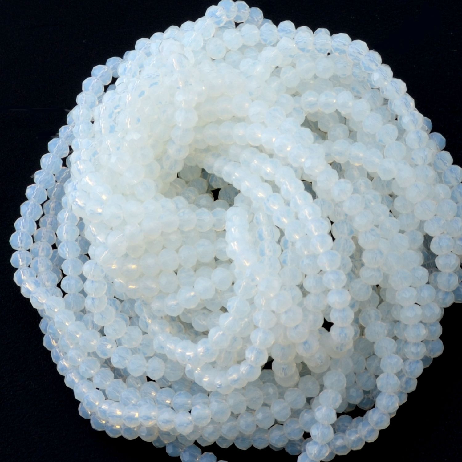 Rondellen Glasperlen 2mm facettiert / 40 Stück