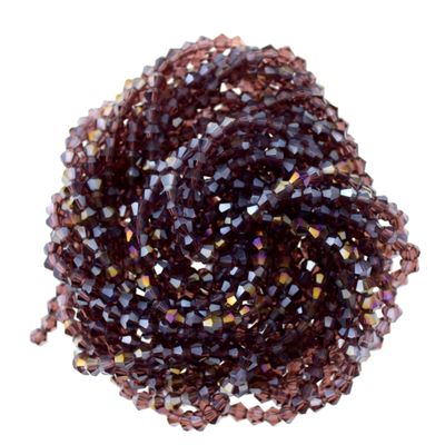 Bicone Glasperlen – Amethyst Crystal AB, 4 mm (40 Stück) Bicone Glasperlen in Amethyst Crystal AB – 4 mm, 40 Stück im Strang