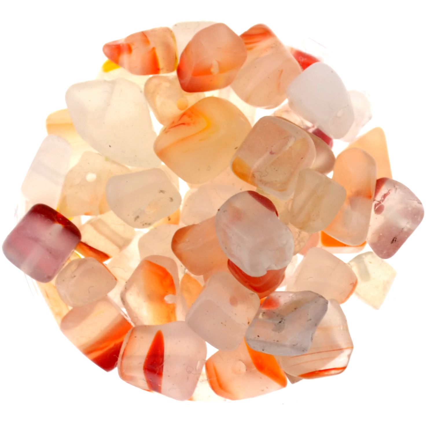 Natürliche Karneol-Chips, 3 x 10 mm,120 Stück