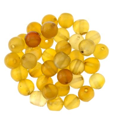 Achat-Perlen rund gelb 6 mm / 64 Stück