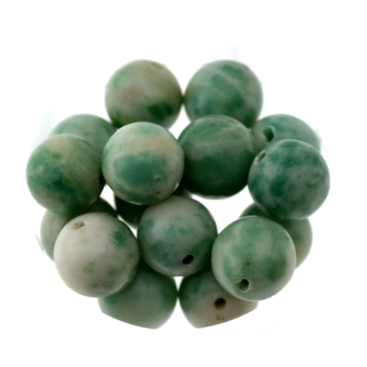 Achat grün Steinperlen, 10 mm – Set mit 8 Stück