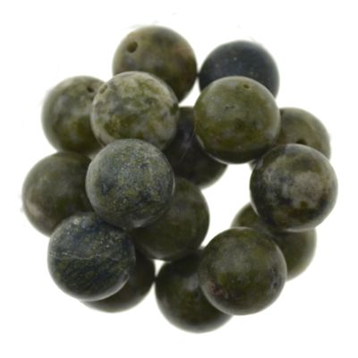 ​Serpentin Steinperlen, 10 mm – Set mit 15 Stück