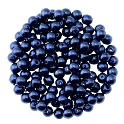 Wachsperlen aus Glas 4mm dunkelblau Top Qualität / 40 Stück Wachsperlen aus Glas 4mm dunkelblau Top Qualität / 40 Stück
