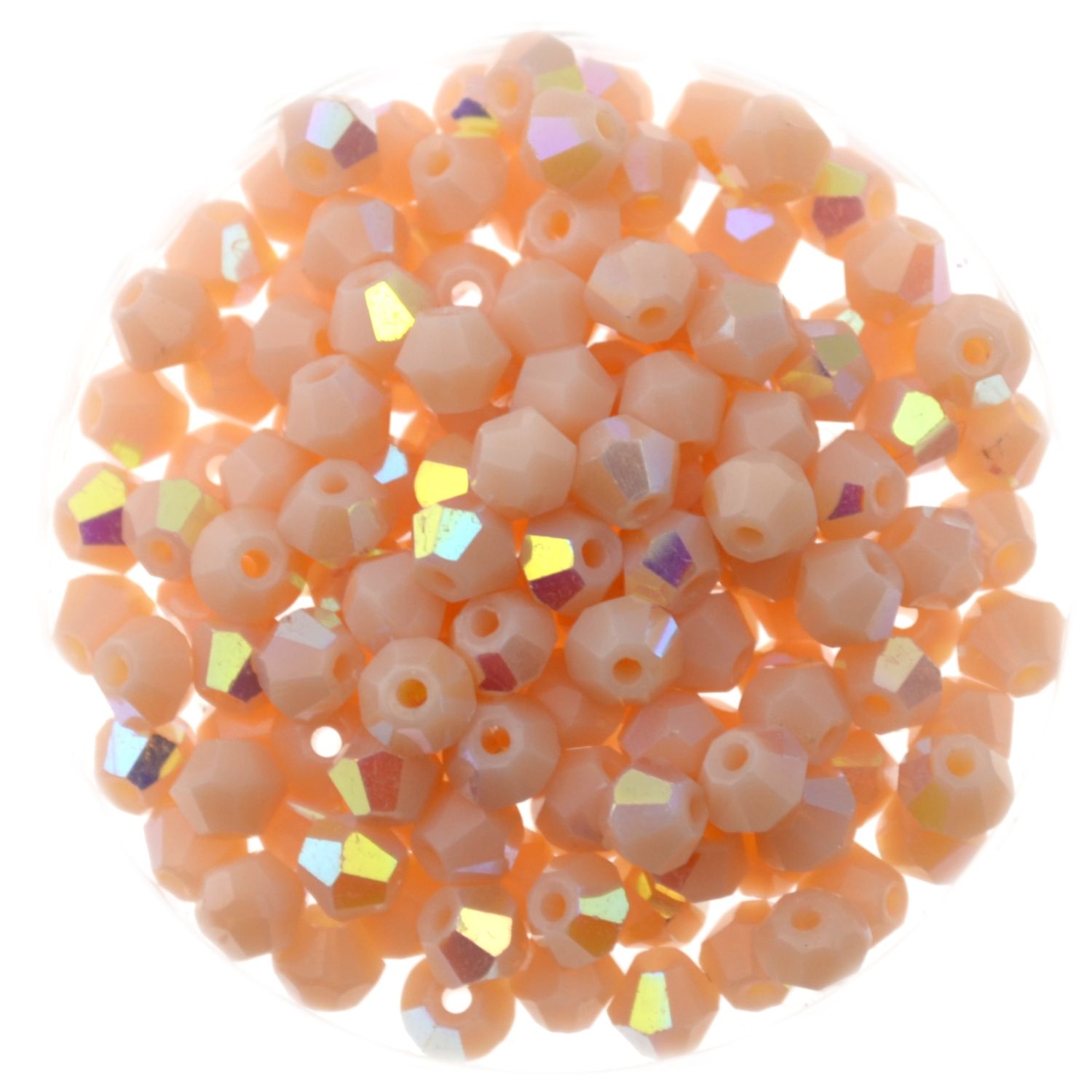 Doppelkegel Kristall Glas Perlen 4mm / 40 Stück