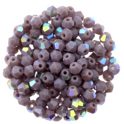 Doppelkegel-Kristallglasperlen – Lavendel AB-Effekt, 4 mm (40 Stück) Doppelkegel-Kristallglasperlen – Lavendel AB-Effekt, 4 mm (40 Stück)