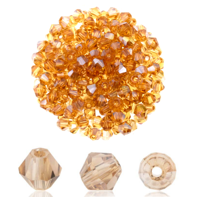 Doppelkegel Kristall Glas Perlen 4mm / 40 Stück Doppelkegel Kristall Glas Perlen 4mm / 40 Stück