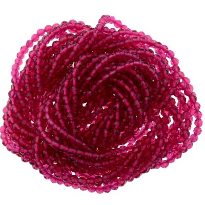 Feuerpolierte Glasperlen Fuchsia 3mm – 40 Stück | DIY Schmuckperlen kaufen Feuerpolierte Glasperlen Fuchsia 3mm – 40 Stück – DIY Schmuckperlen
