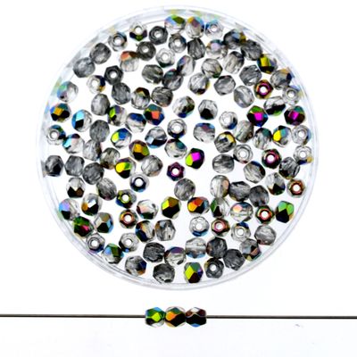 Feuerpolierte 3mm Perlen Vitral-Crystal | 40 Stück