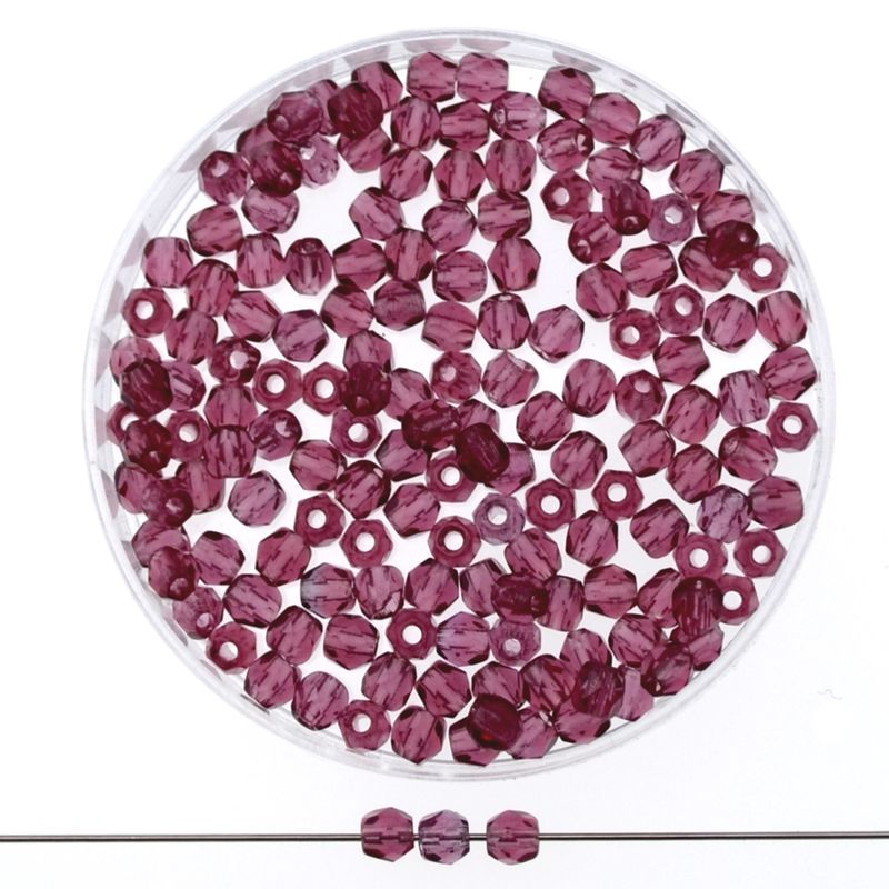 Glasperlen 3mm Fuchsia | 40 Stück