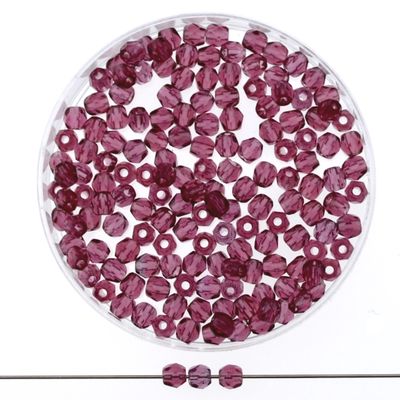 Glasperlen 3mm Fuchsia | 40 Stück