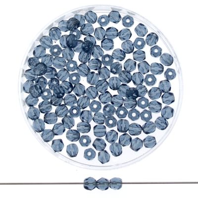 Feuerpolierte 3mm Perlen Dark Montana Blue | 40 Stück Feuerpolierte 3mm Perlen Dark Montana Blue | 40 Stück