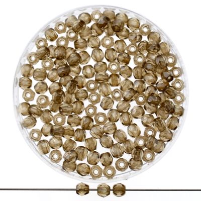 Facettierte Glasperlen – Rauchbeige Marmoriert, 3 mm (148 Stück) Facettierte Glasperlen – Rauchbeige Marmoriert, 3 mm (148 Stück)
