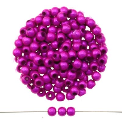 Magenta Miracle Beads 4mm mit leuchtendem 3D-Schimmer, 40 Stück für kreativen Schmuck selbst gemacht