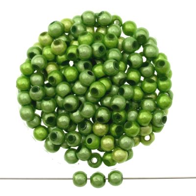 Apfelgrüne Miracle Beads 4mm mit 3D-Leuchteffekt, 40 Stück für frühlingshaften Schmuck zum Selbermachen
