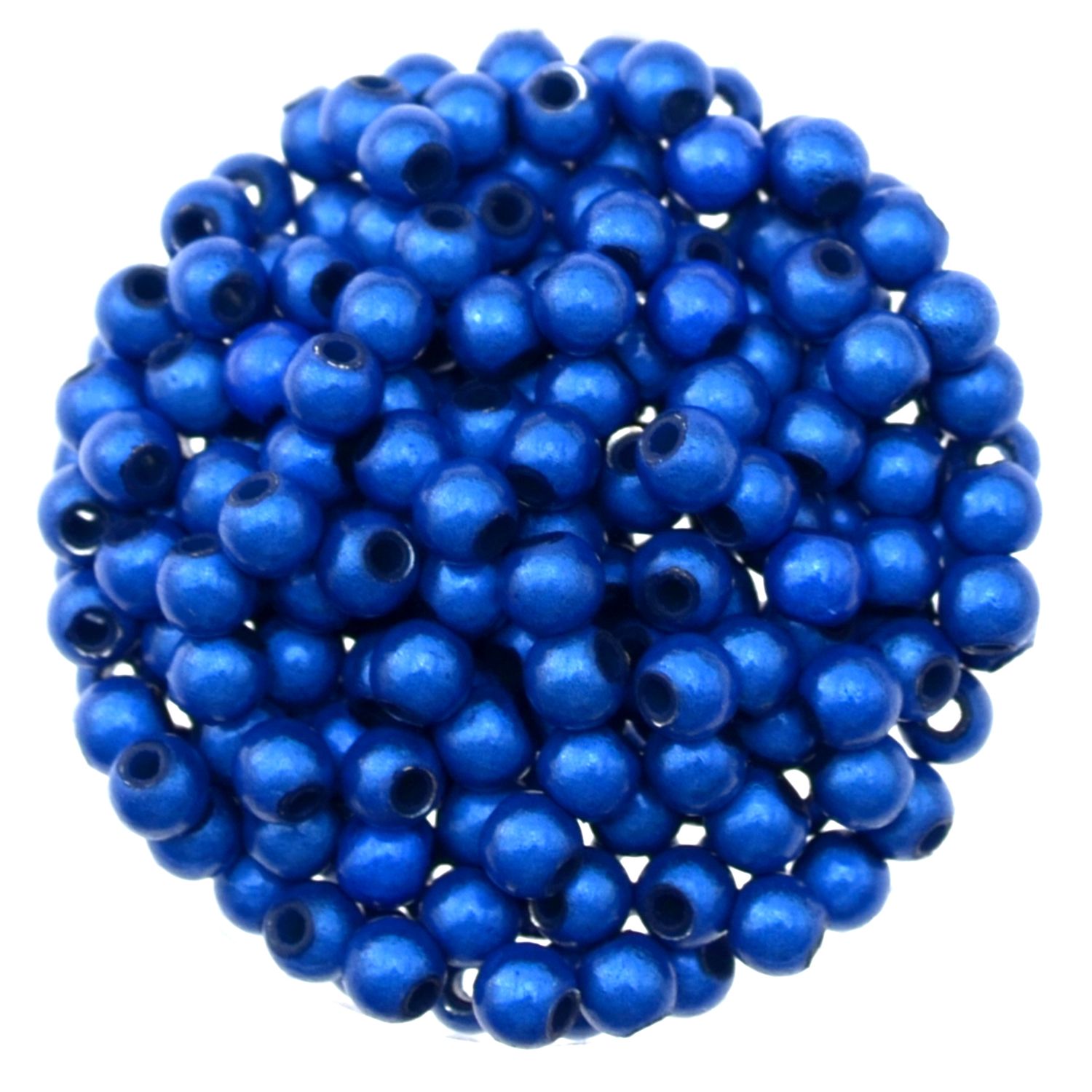 Leuchtend blaue Miracle Beads 4 mm mit 3D-Effekt, 40 Stück – perfekt zum Schmuck basteln und für kreative DIY-Ideen