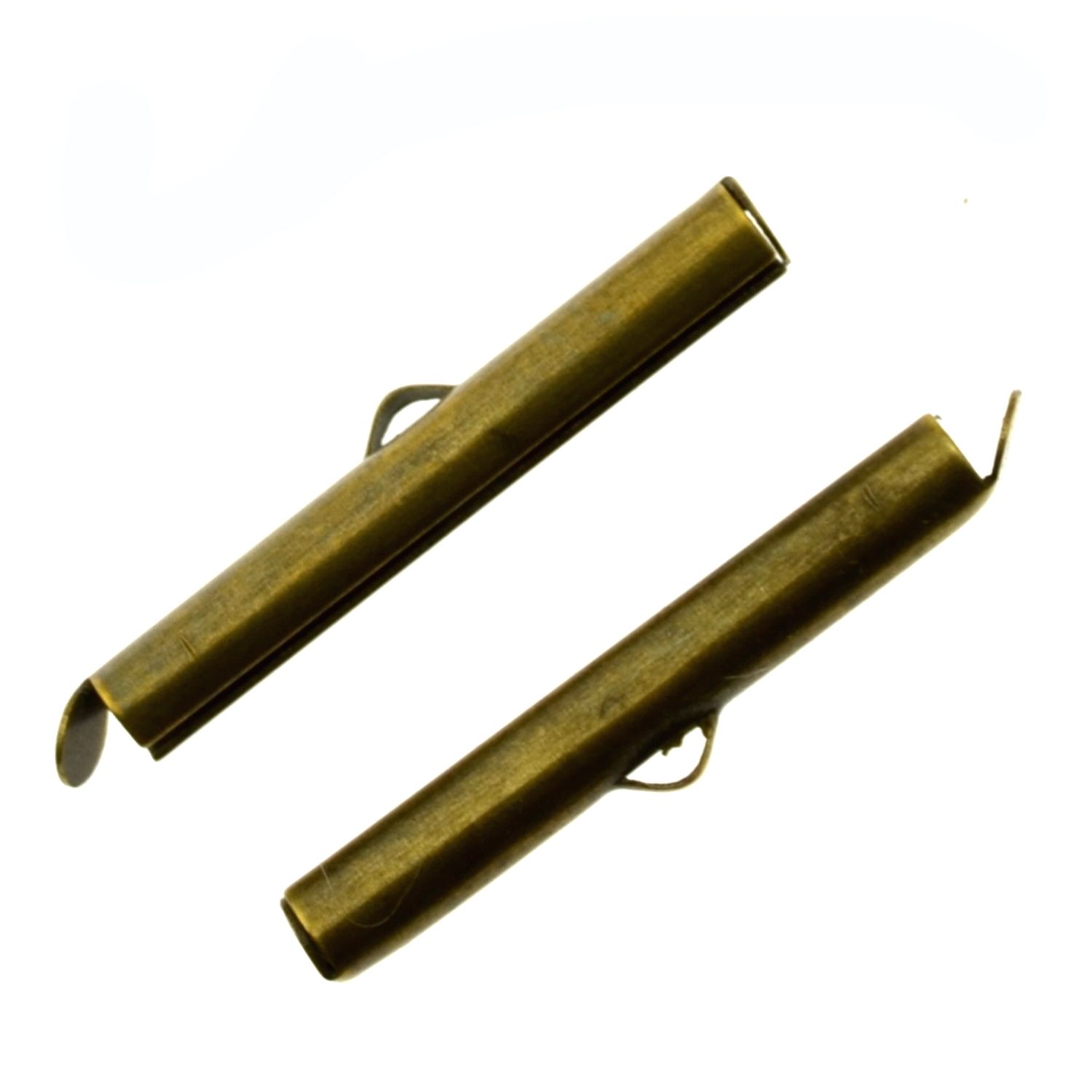 Schieber-Endkappen – Antikbronze, 5,5 × 30 × 4 mm (2 Stück)