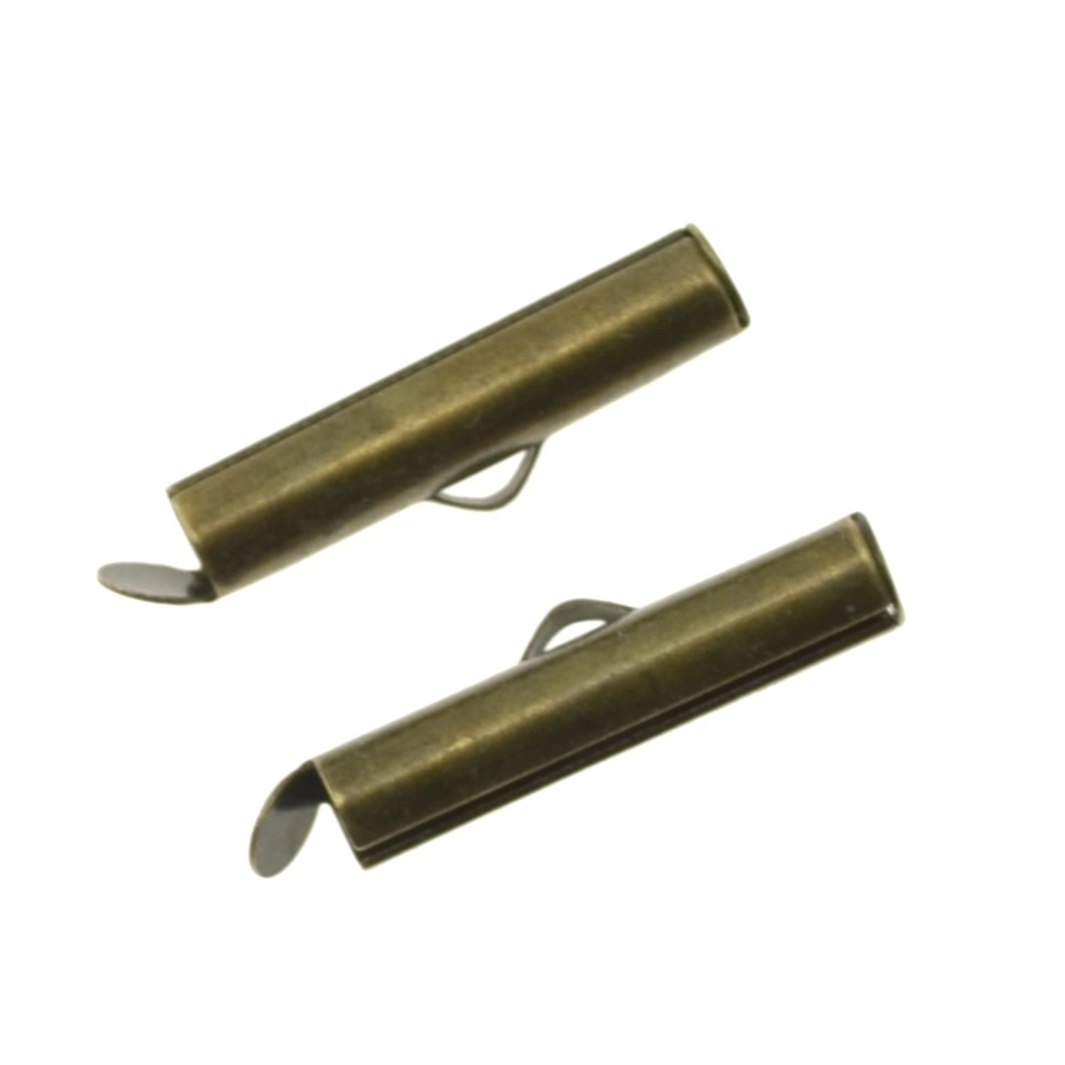 Schieber-Endkappen in Antikbronze – 5,5 × 20 × 4 mm, 2 Stück für breite Bänder und DIY-Schmuckprojekte