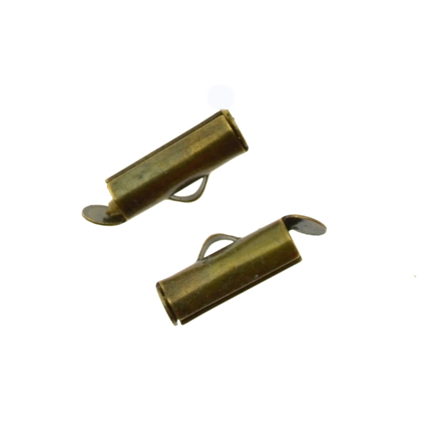 Schieber-Endkappen Antikbronze 5,5 × 13 × 4 mm (2 Stück)