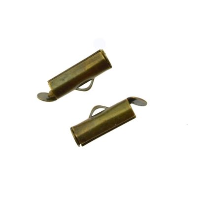 Schieber-Endkappen Antikbronze 5,5 × 13 × 4 mm (2 Stück)