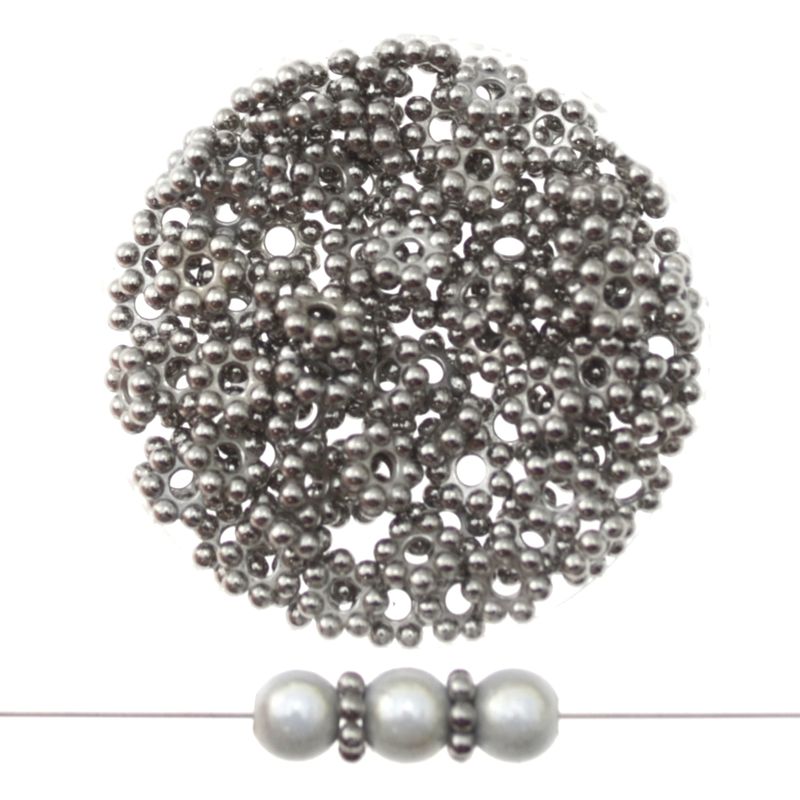 Glänzende Abstandshalterperlen aus 304 Edelstahl – 6 mm, 12 Stück für strukturierte DIY-Schmuckdesigns