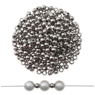 Runde Edelstahlperlen, 3 mm – 20 Stück glänzende Kugeln für DIY-Schmuckdesigns