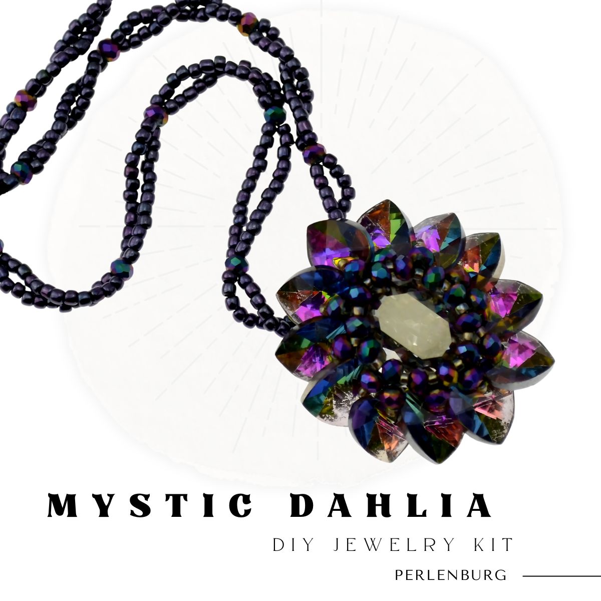 923.Kit - DIY-Schmuckset „Mystic Dahlia“ – Anhänger basteln mit Kristallperlen