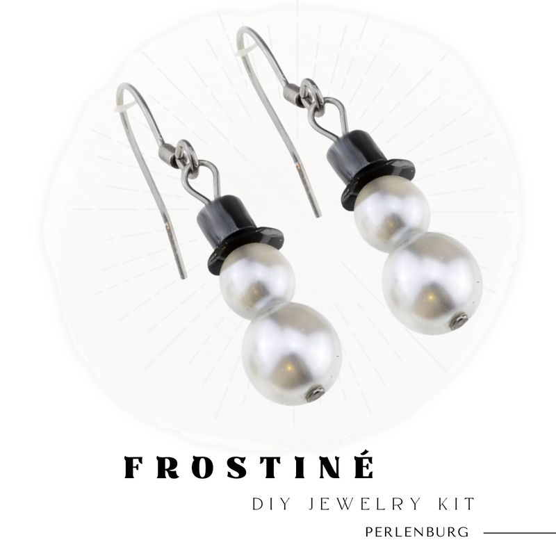 45. DIY-Schmuckset „Frostiné“ – Schneemann Ohrringe basteln