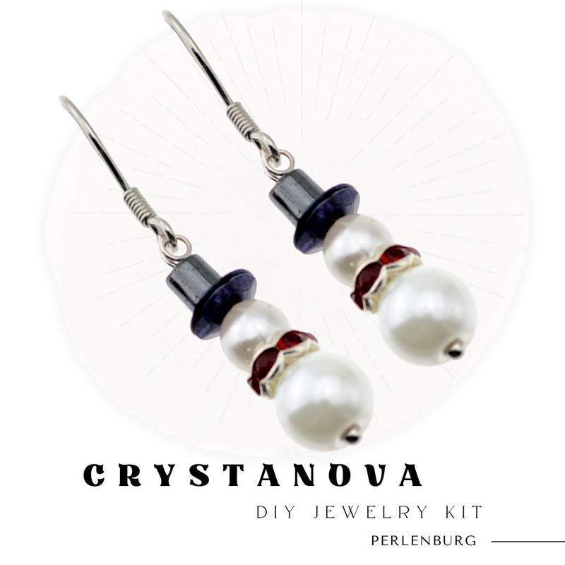 45. DIY-Schmuckset „Crystanova“ – Schneemann Ohrringe basteln